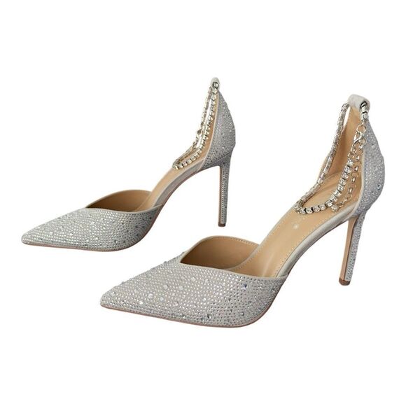 ShoeDazzle Jayda Rhinestone Pointed Toe Pumps Blue 8.5 NWT Wedding Prom Bridal - Picture 4 of 15